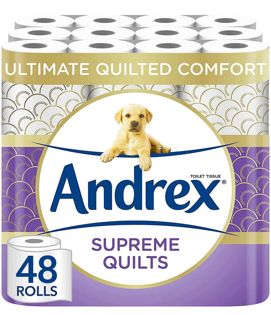 Andrex Supreme Quilts - 48 Rolls Quilted Toilet Paper / £25.65 S&S - £18.90 + First Sub Voucher - £16.20 Max S&S