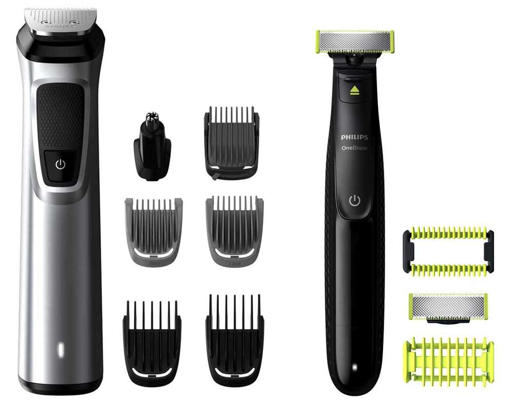 Philips Series 9000 12-in-1 Multigroom Face, Hair and Body with OneBlade MG9710/93