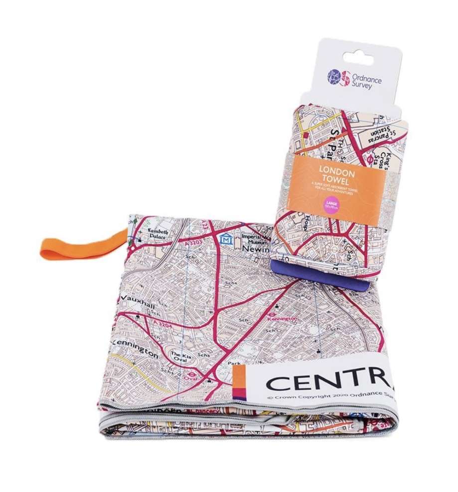 Ordnance Survey Map of London Large Towel