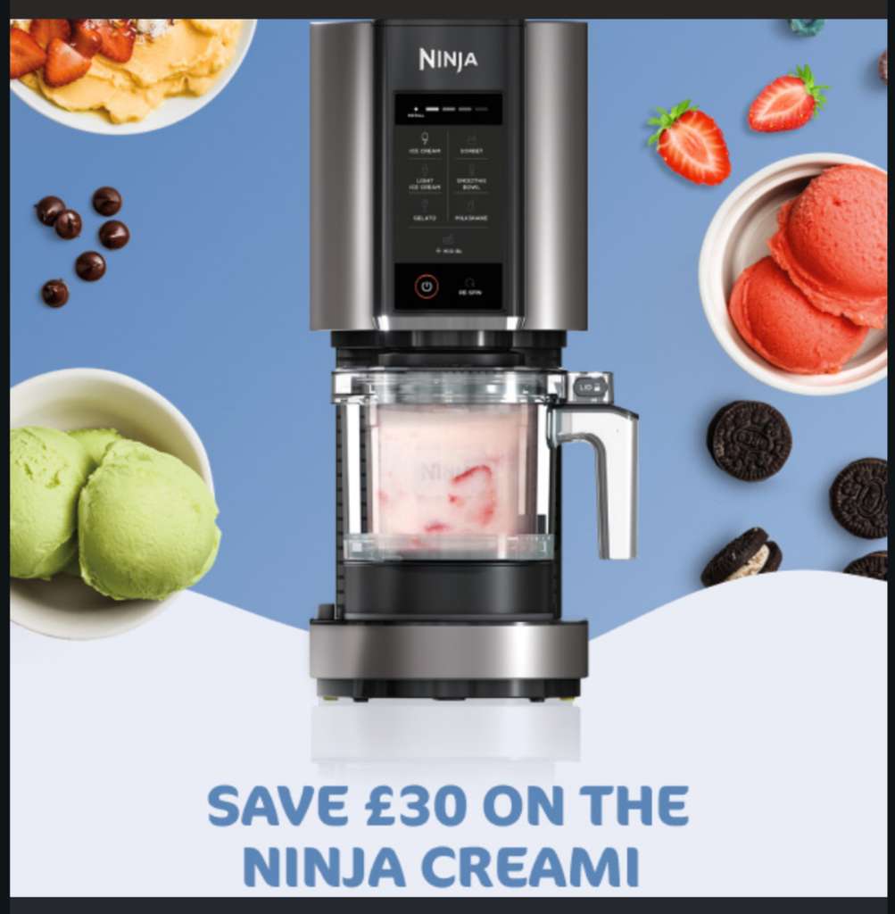 Ninja Creami £30 off (5 Tub Bundle) with code - newsletter