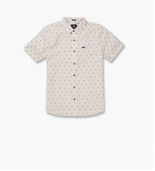Volcom Men's Dobbler Short Sleeve Botton Down Shirt