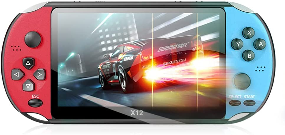 Handheld Game Console 5.1 Inch Pro Retro Game Console Classic Game Built-in Rechargeable Battery Portable Style Game Console X12